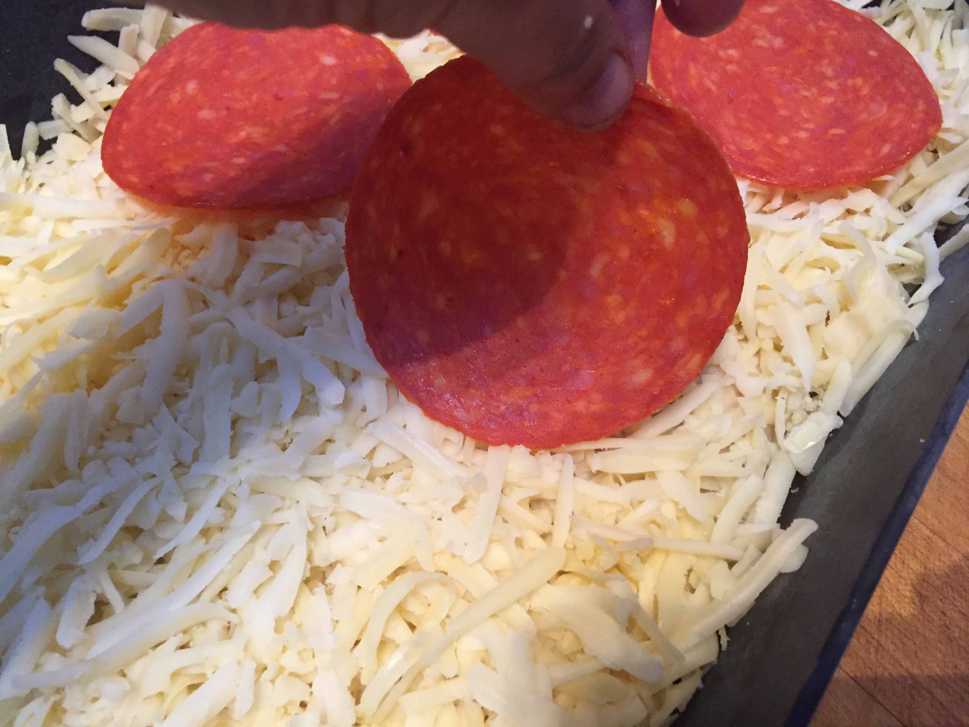 add the pepperoni 