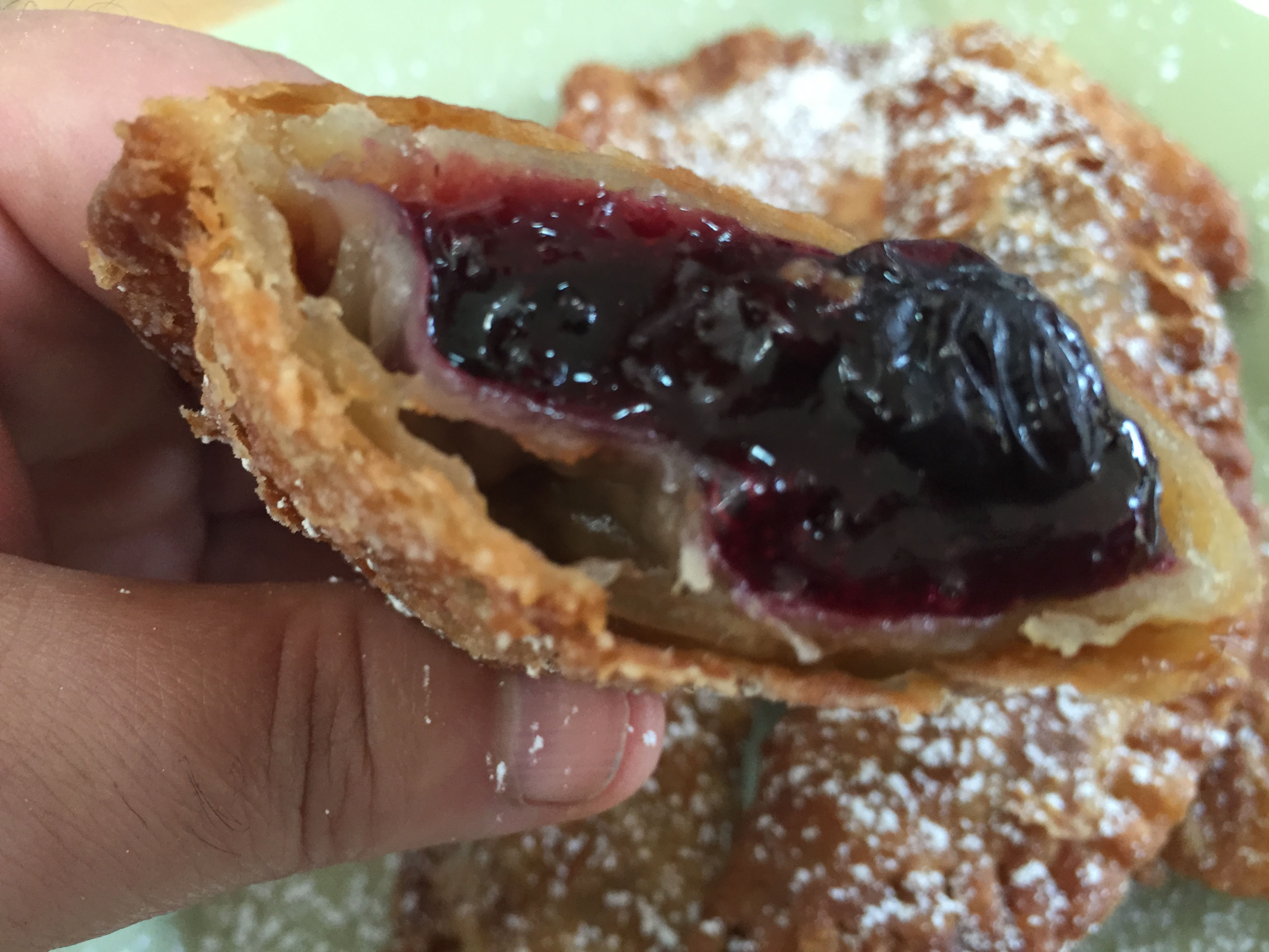 fried blueberry pie