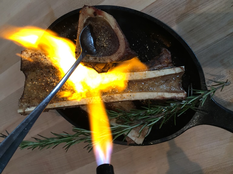 Bone Marrow Sous Vide Blow Torch