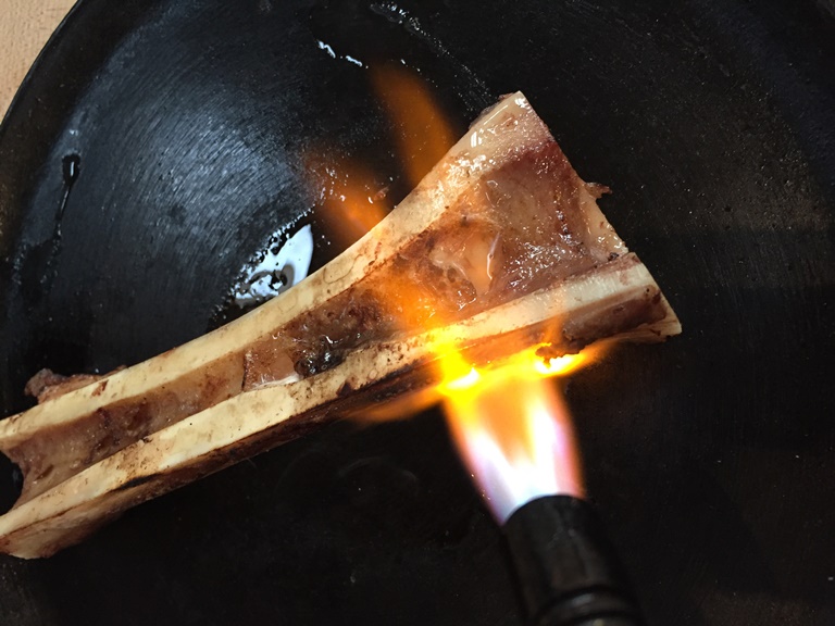 Bone Marrow Sous Vide Blow Torch