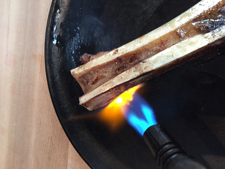 Bone Marrow Sous Vide Blow Torch