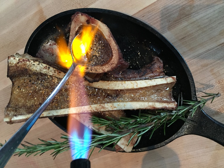 Bone Marrow Sous Vide Blow Torch