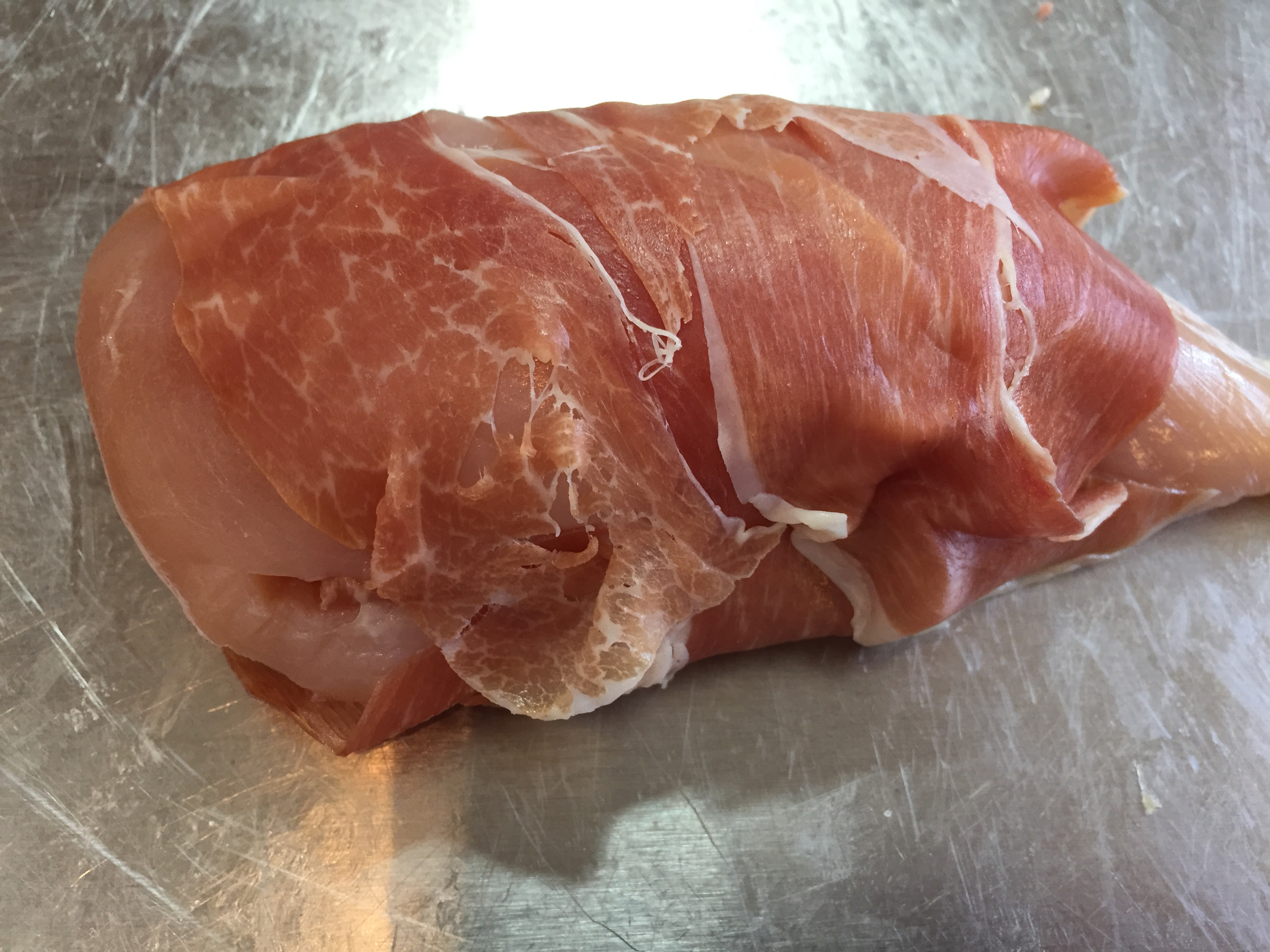 prosciutto wrapped sous vide chicken cordon bleu image