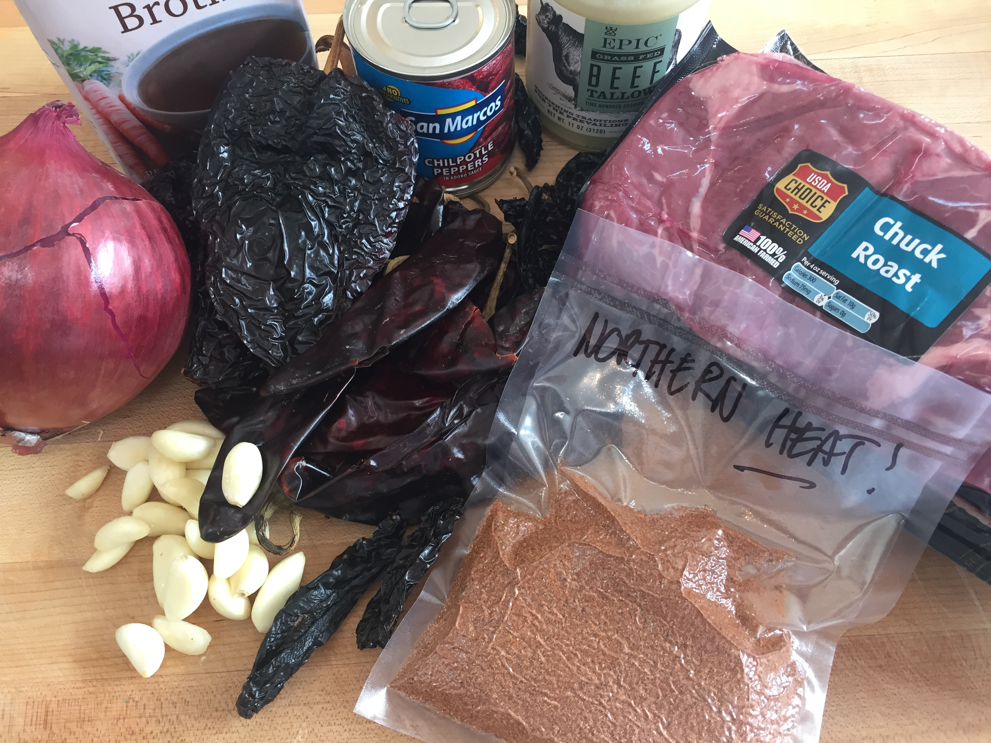 sous vide chili ingredients