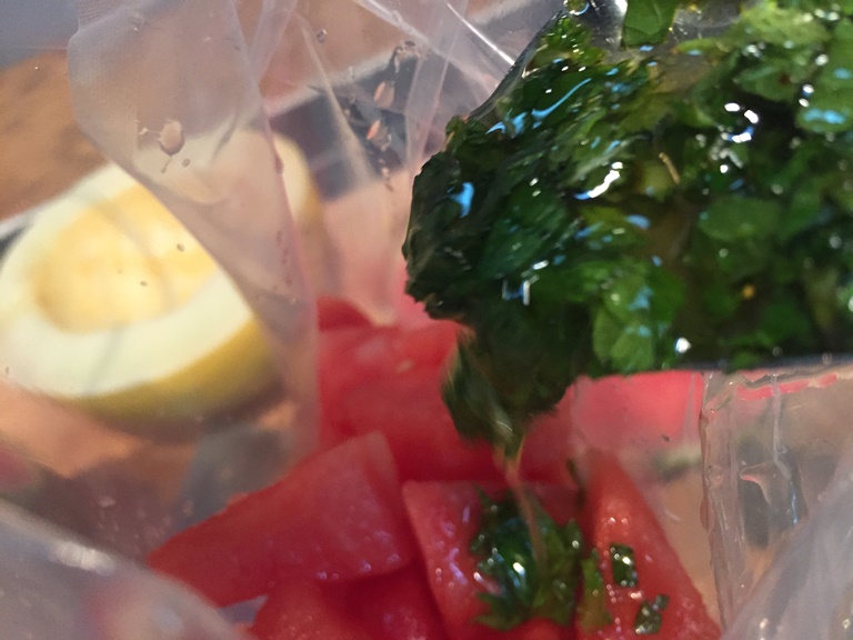 Compressed Watermelon in VacMaster Bag