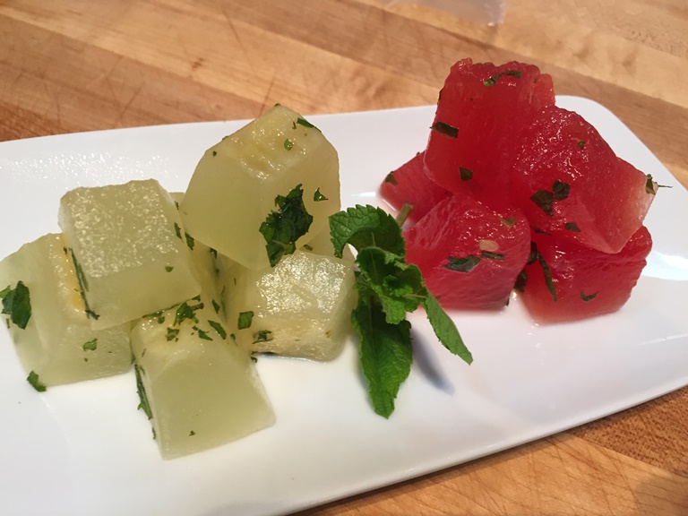 Compressed Watermelon and Honey Dew