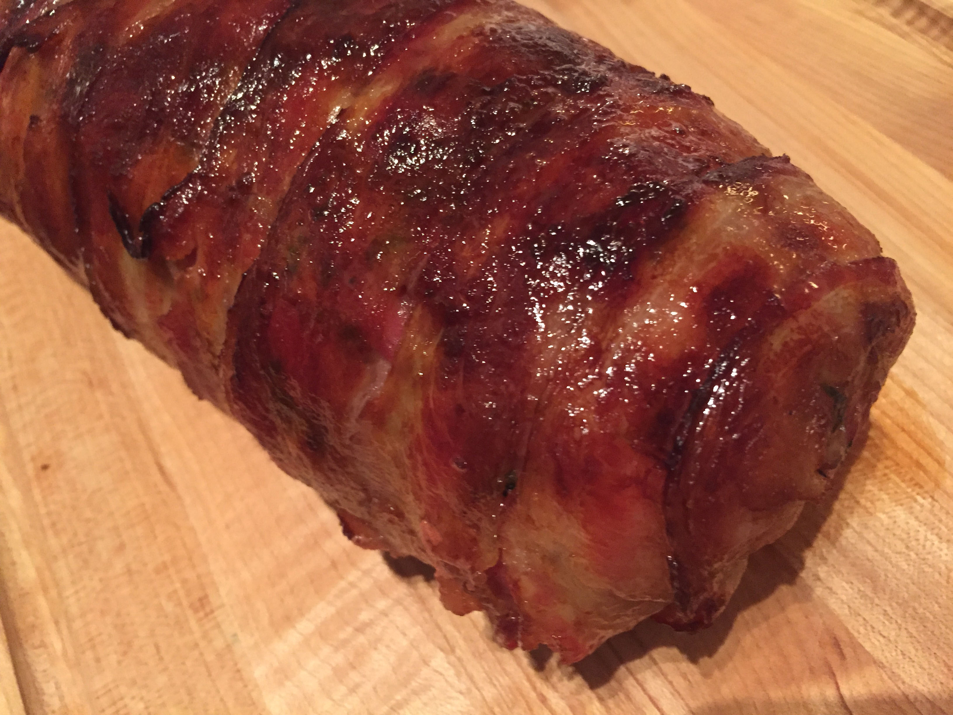 Bacon wrapped turkey roast