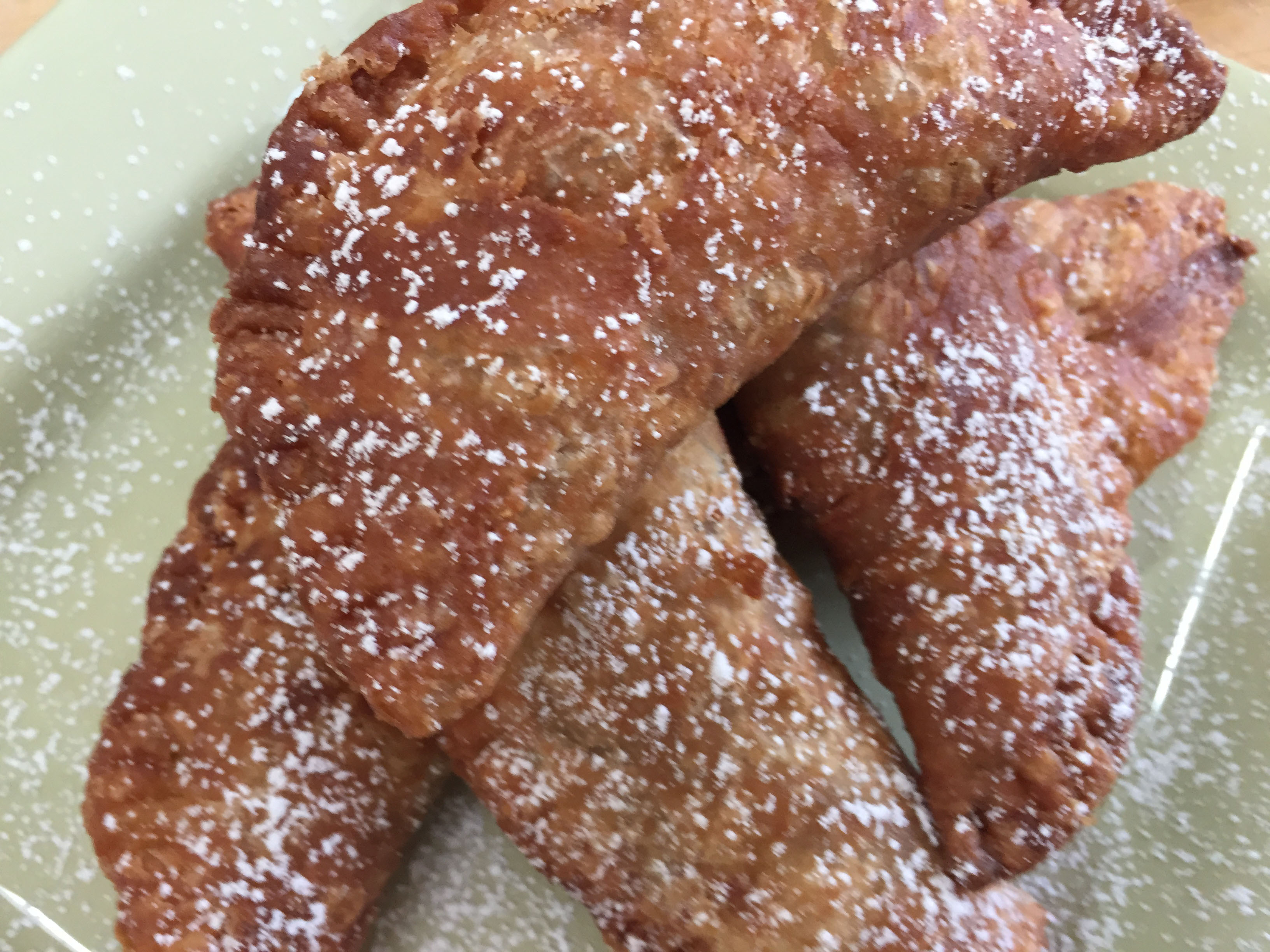 finished fried blueberry pies