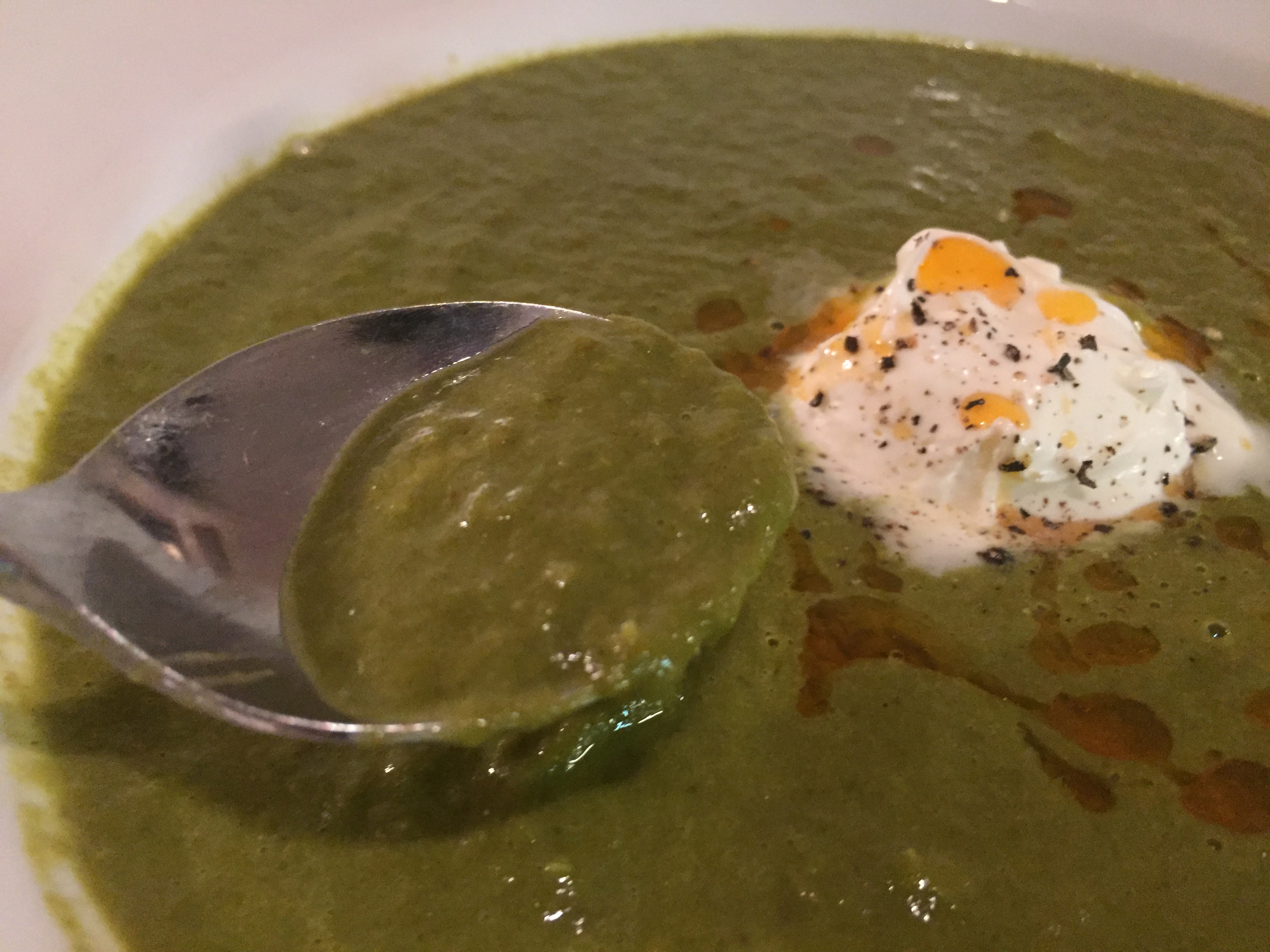 kale and pear soup sous vide photo