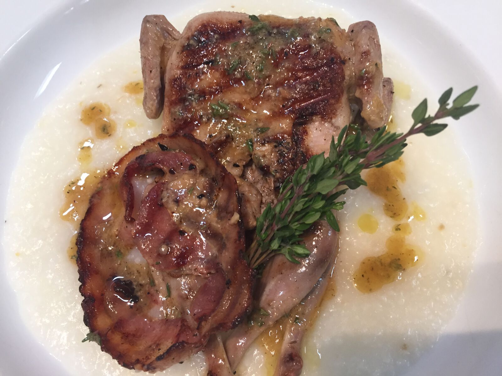 Quail With Pancetta, Lemon and Thyme