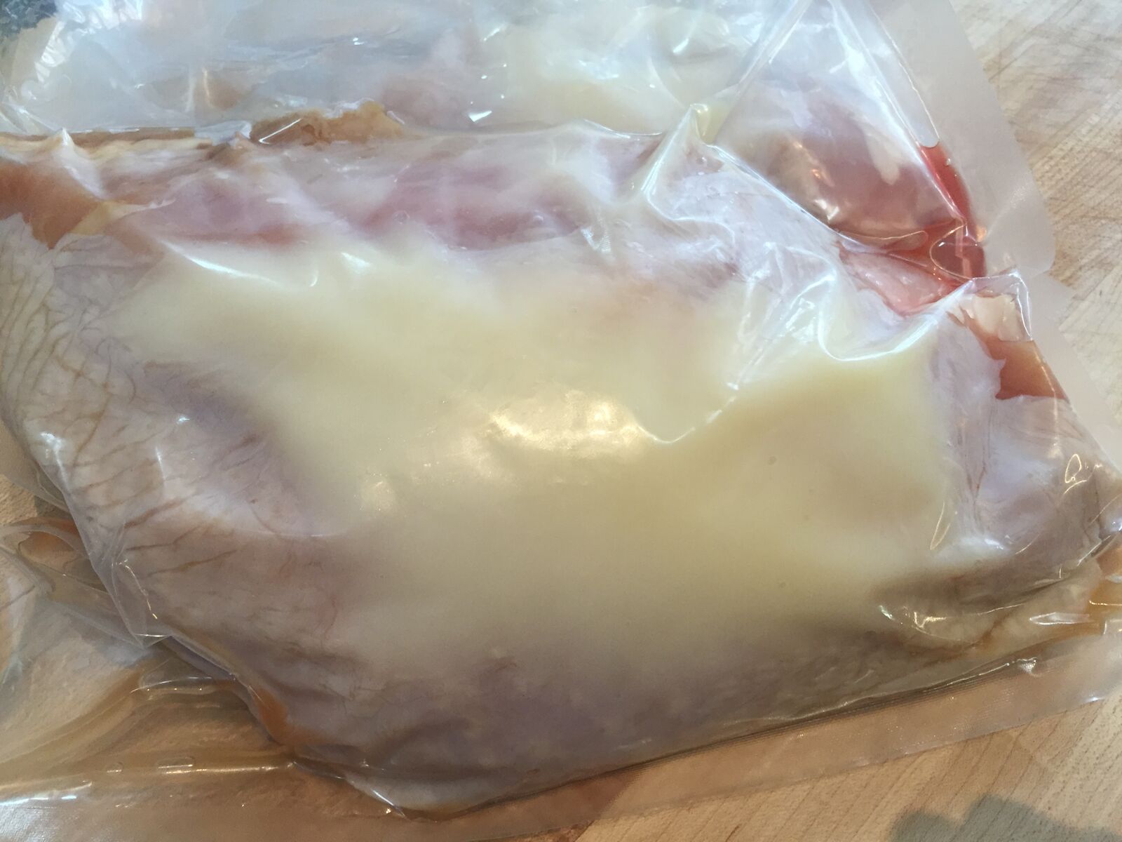 duck fat and turkey in bag 