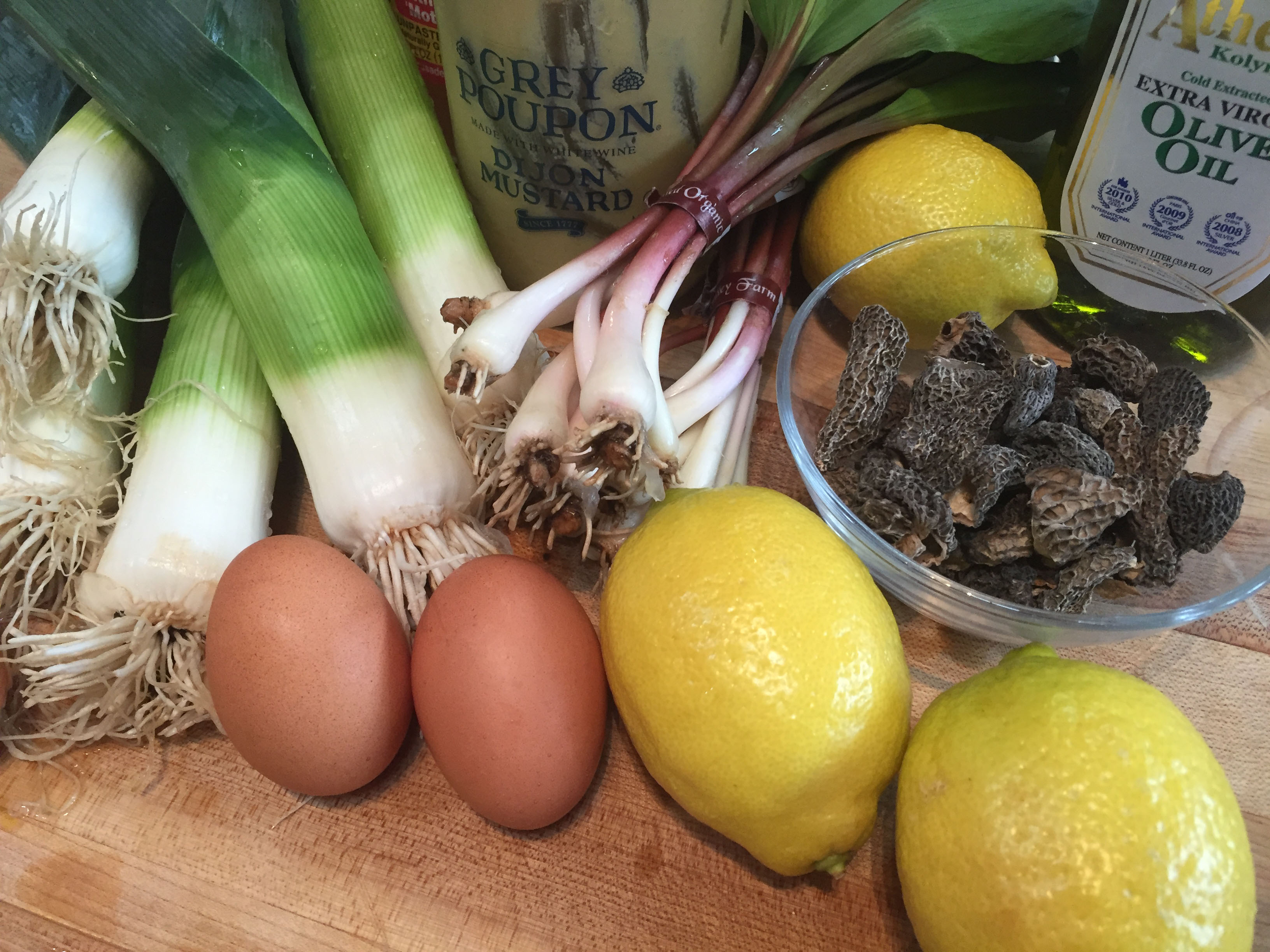 Leek salad ingredients