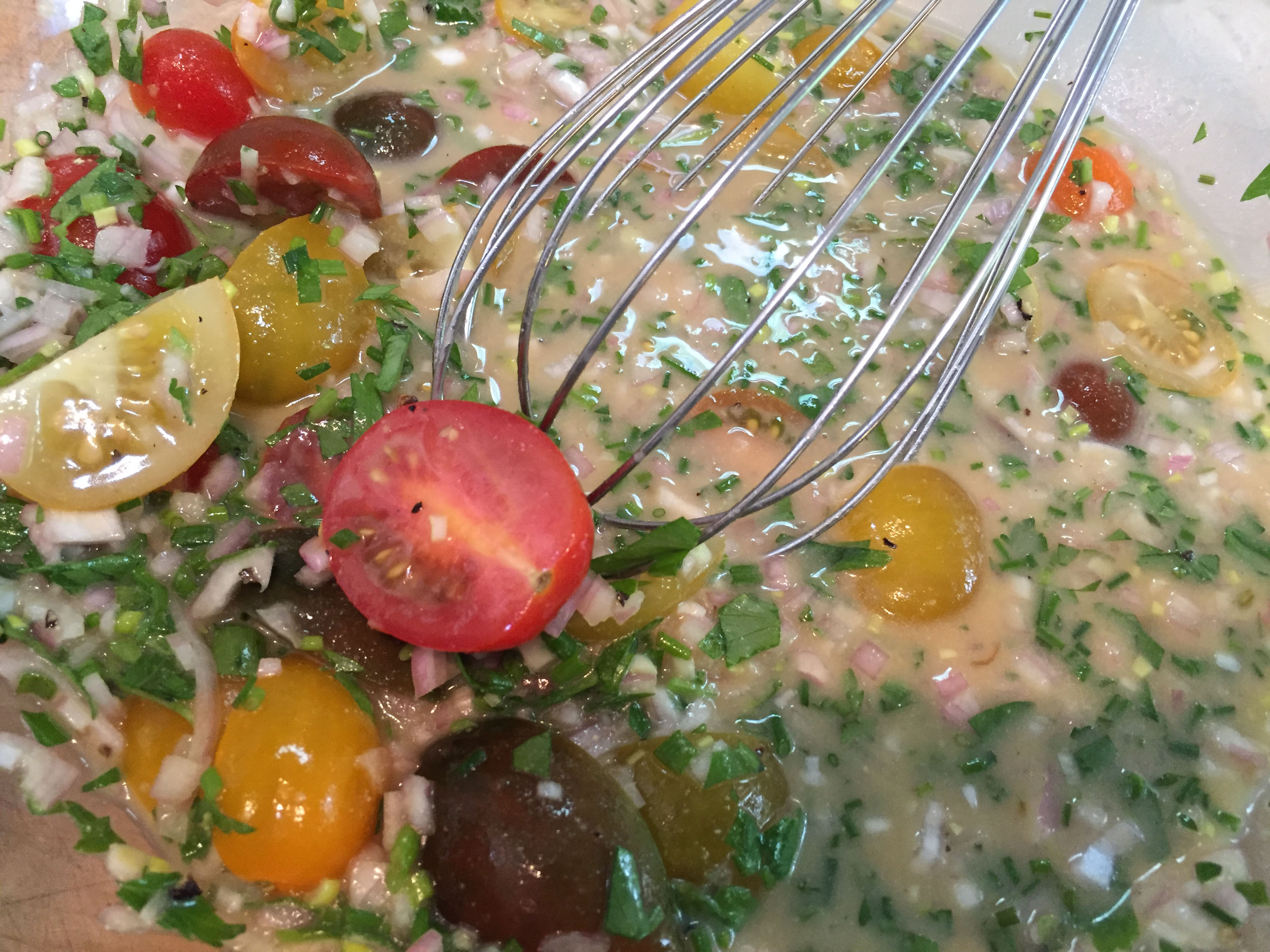 Cherry tomato vinaigrette