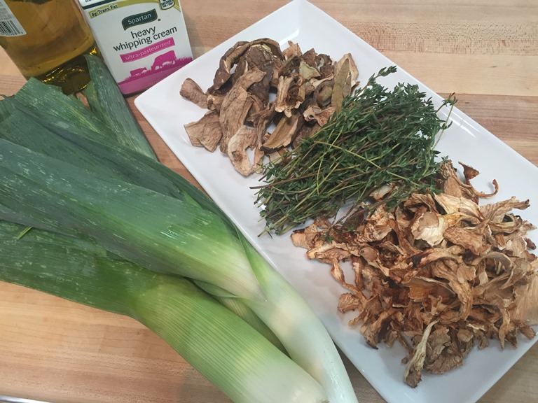 Porcini and Chantrelle Mushroom Sauce Ingredients