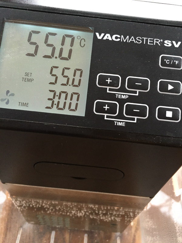 Preheat VacMaster SV1 to desired temperature