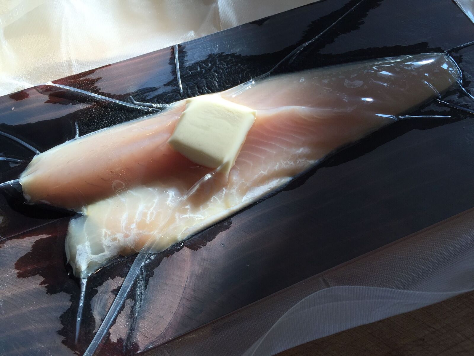 walleye and butter sealed with cedar plank