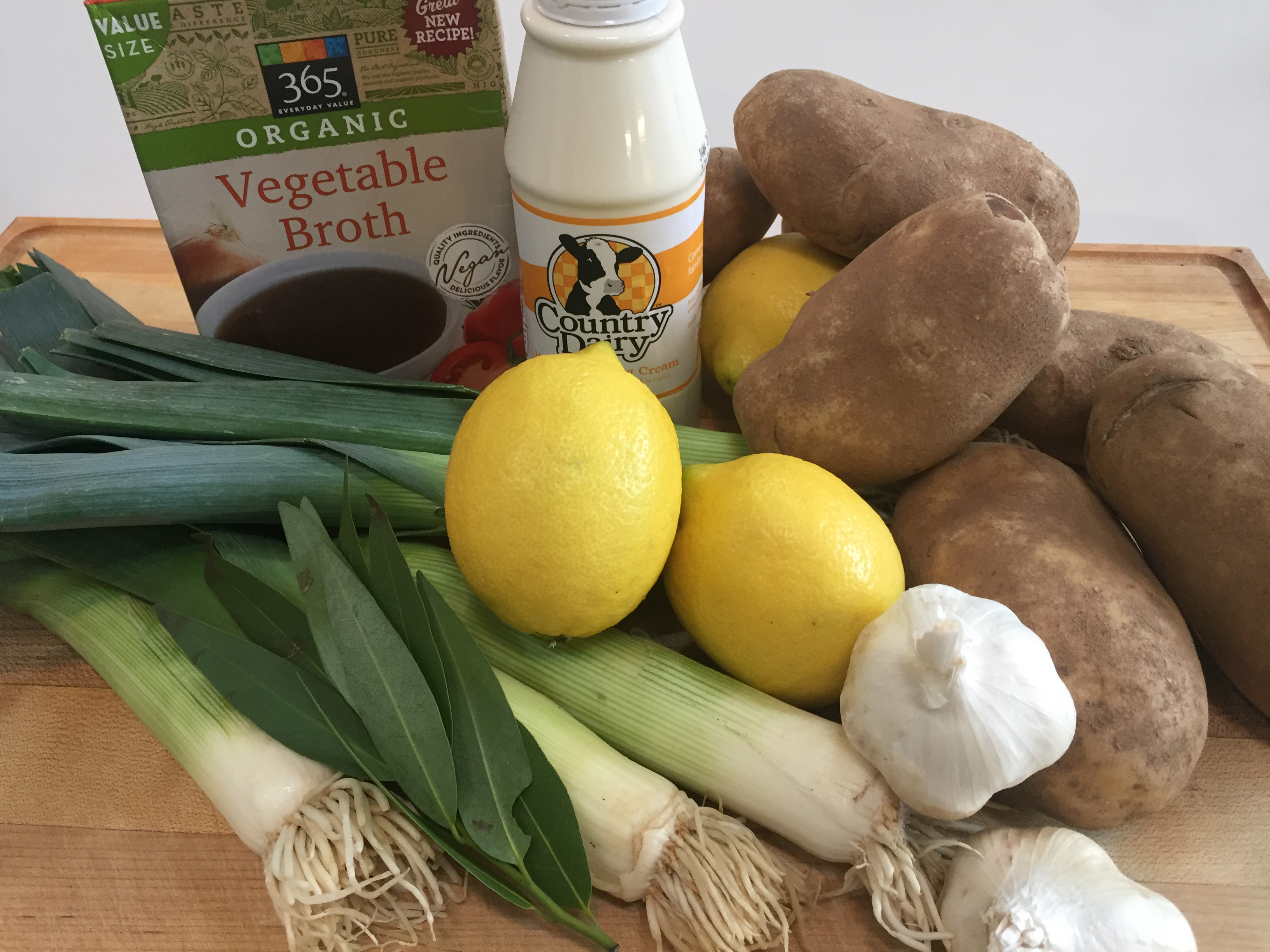 sous vide potato and leek stew ingredients