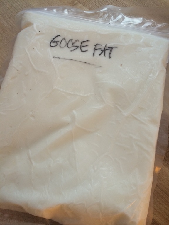 Goose fat vacuumed sealed