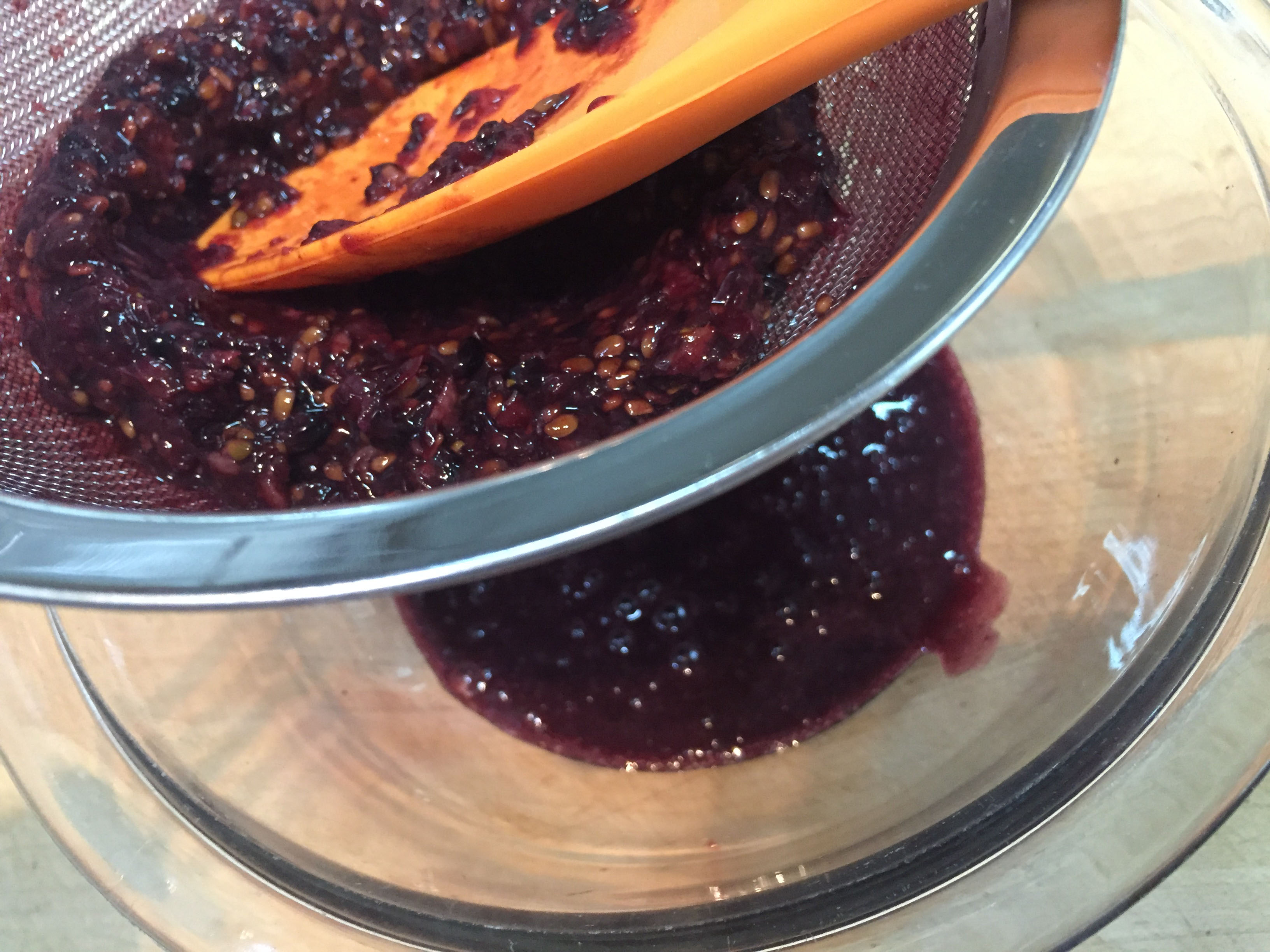 Prepping berry glaze