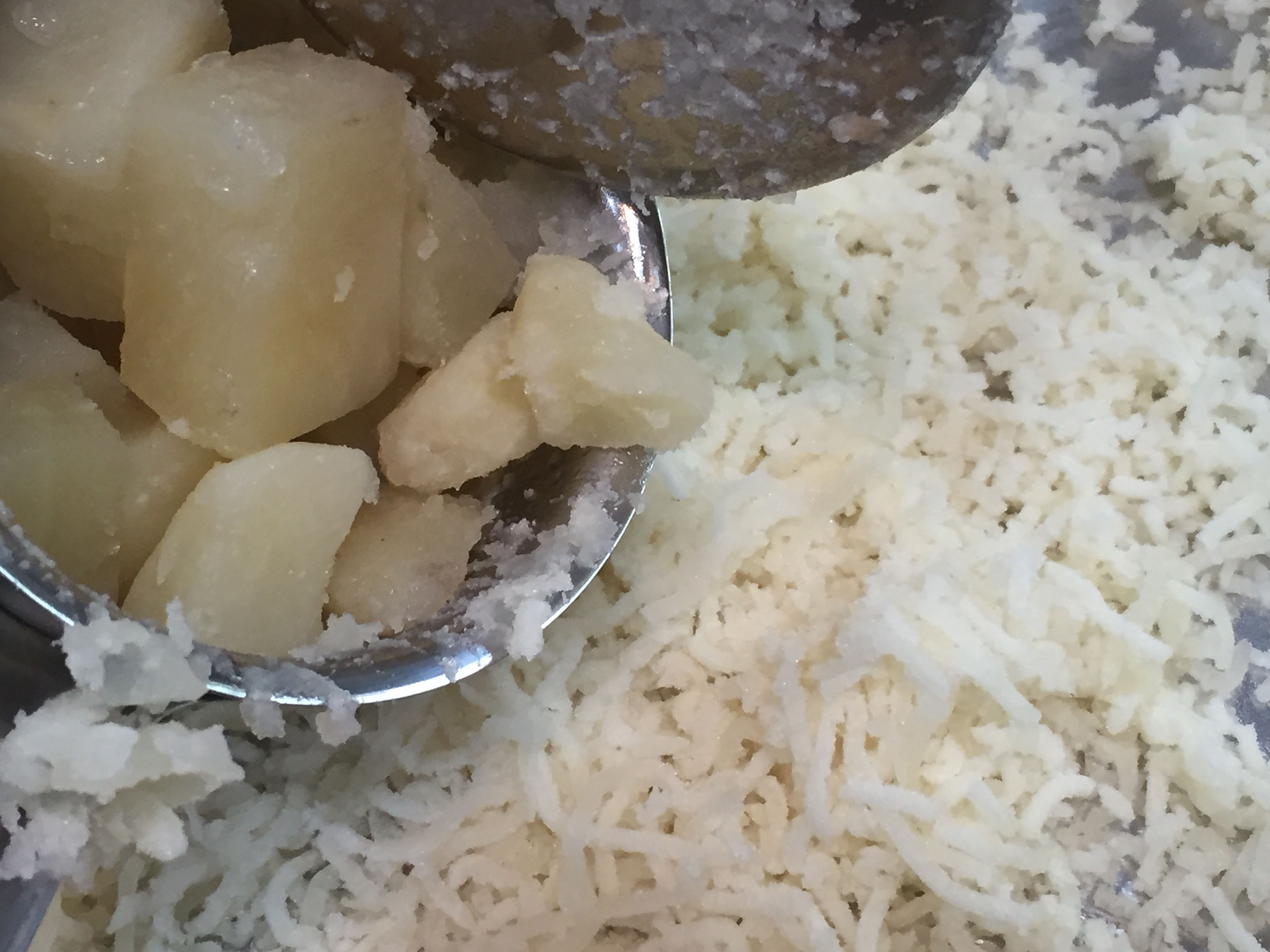 Ricing potatoes