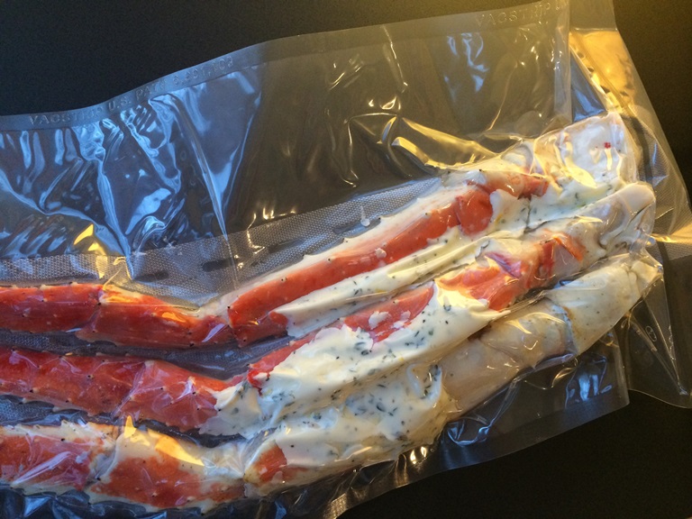 Vacuum Chamber Alaskan King Crab Legs