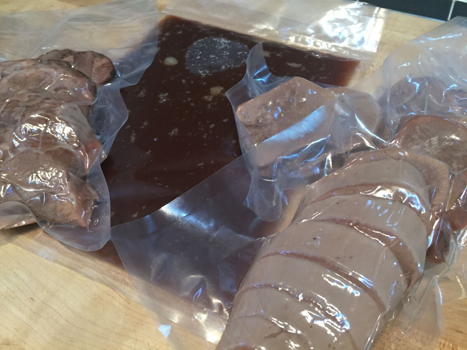 Vacuum packed beef tongue
