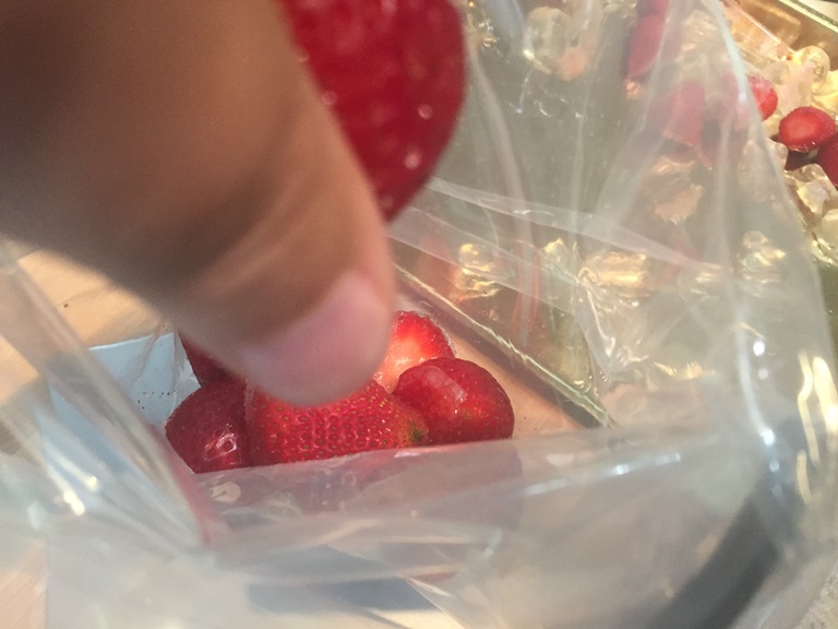 Strawberries in VacMaster Bag