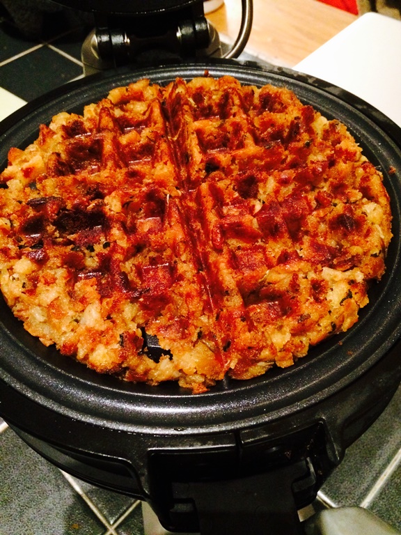 stuffing waffles