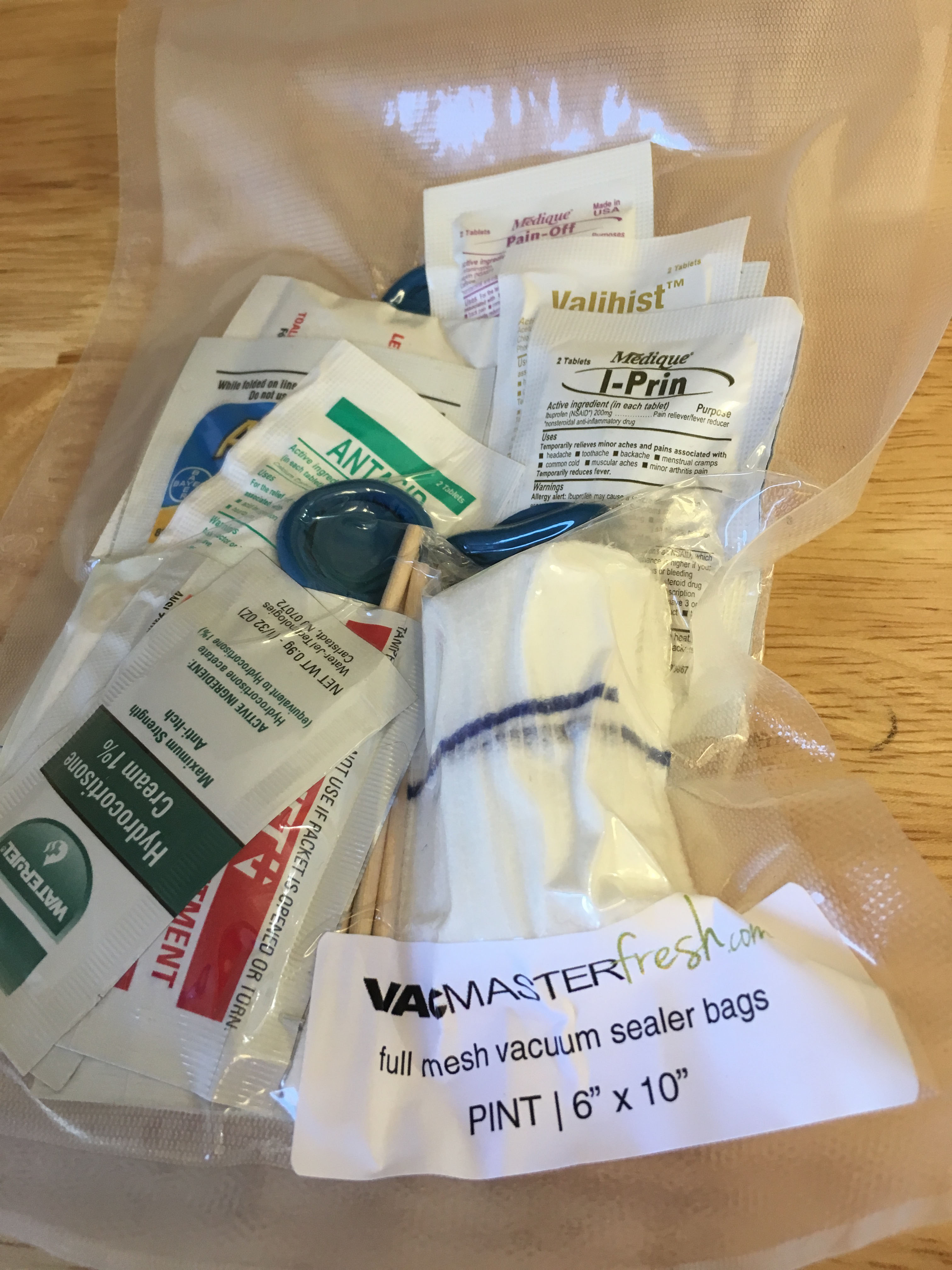 first aid kit vac sealed