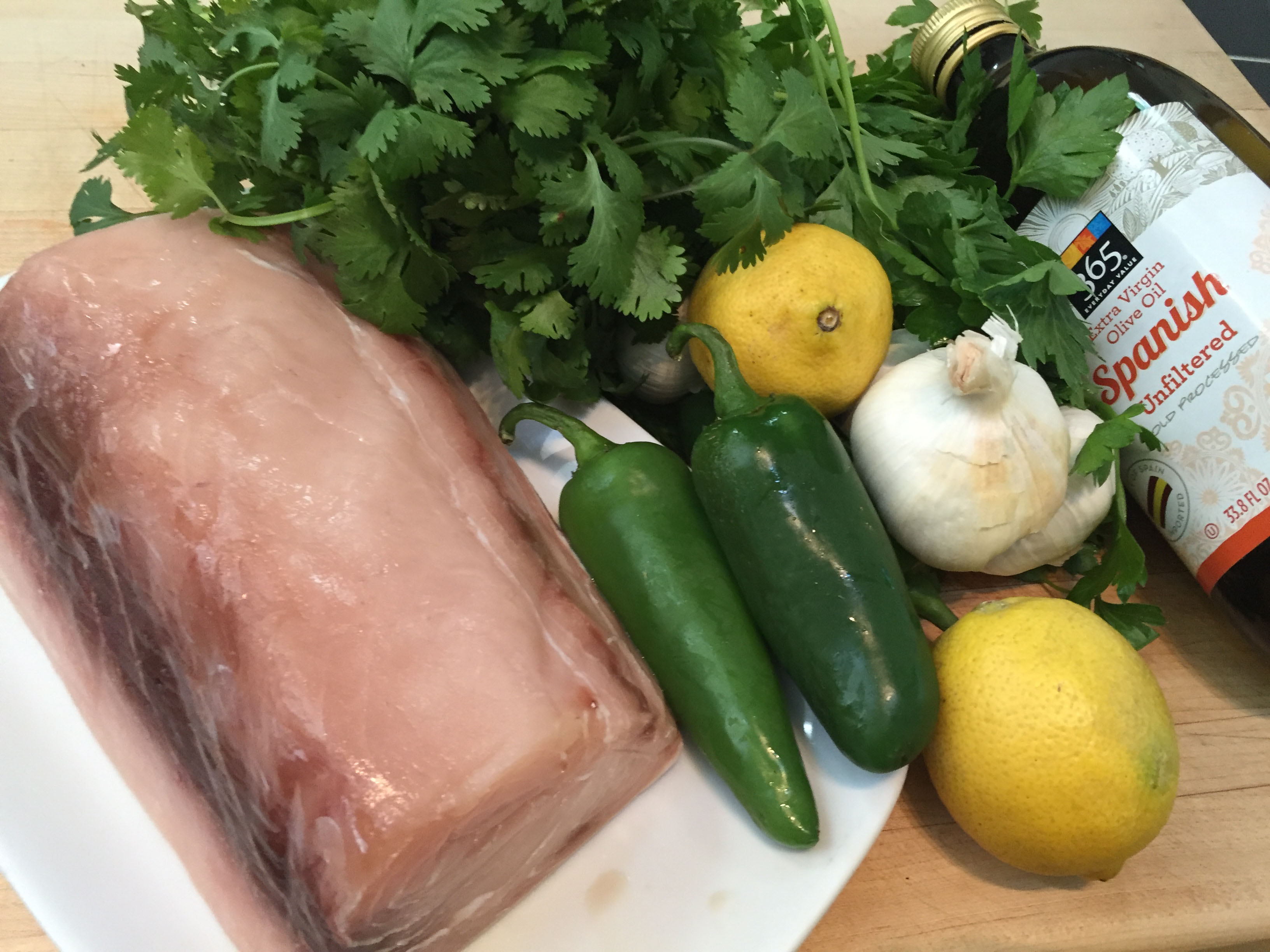 Swordfish sous vide ingredients