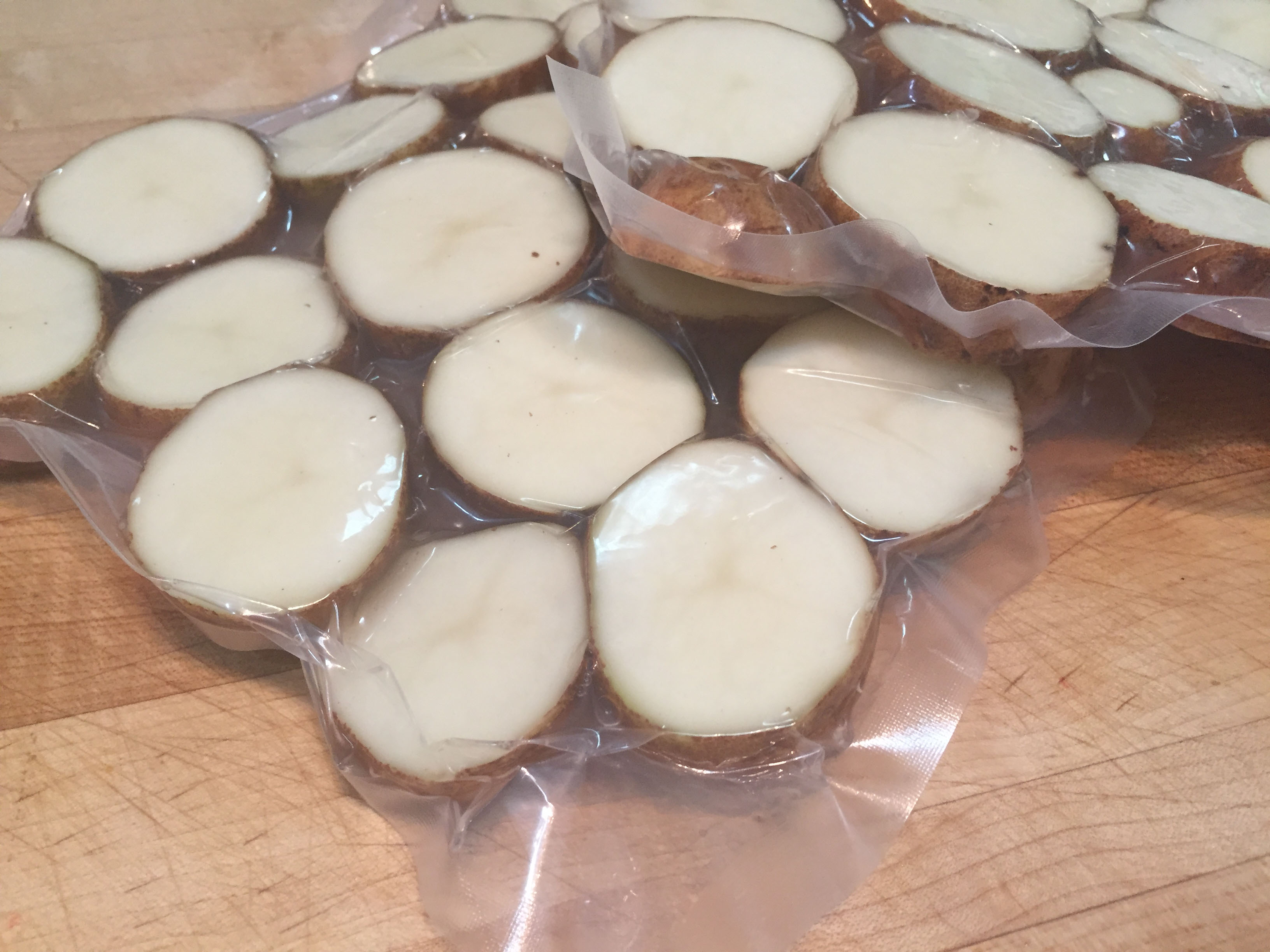 Vacuum sealed potatoes  